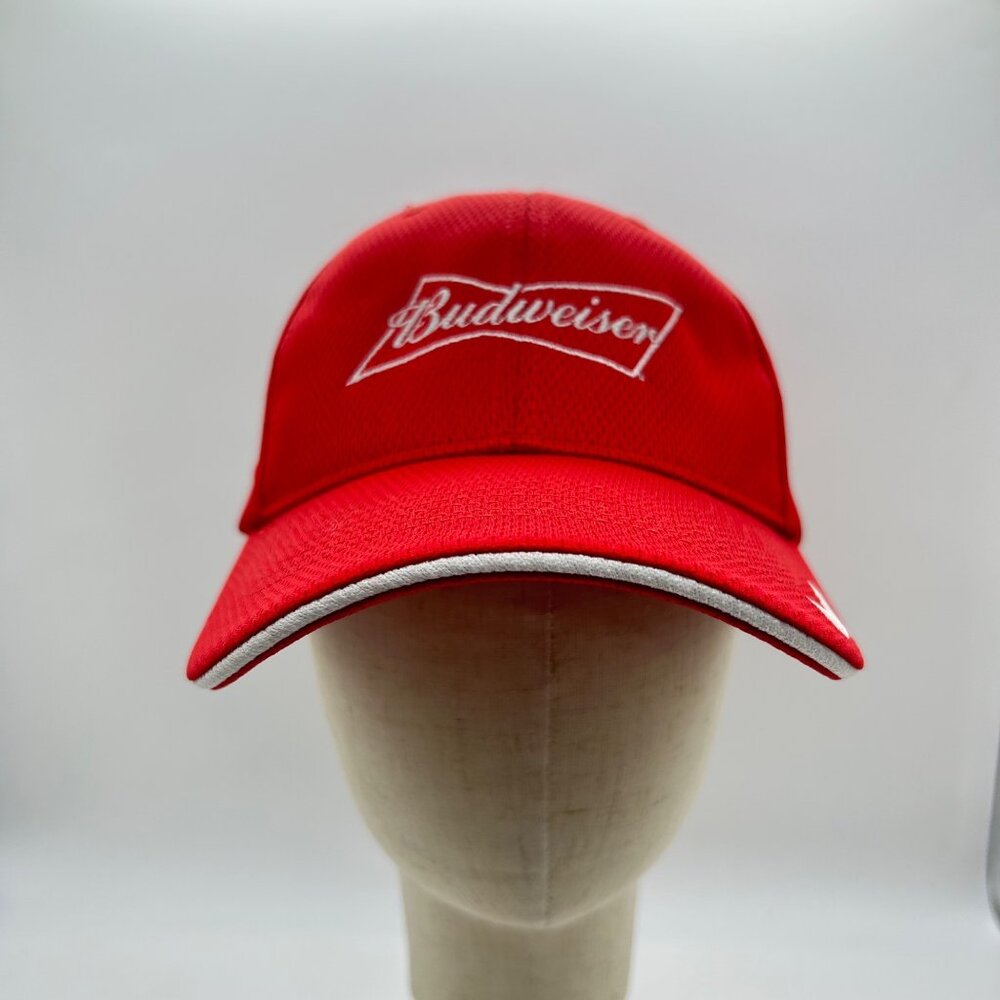 Nike Golf Cap Unisex L/XL‎ Red Limited Budweiser Talons Of Honor Fitted NEW